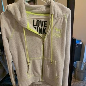 Hooded zip up sweater from PINK